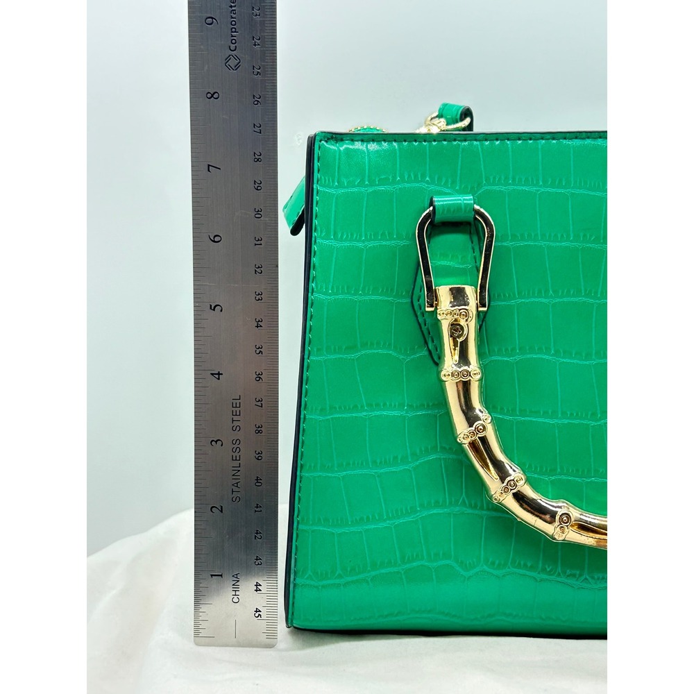 Aldo Chic Crocodile Embossed Top Handle Handbag Crossbody Strap - Picture 6 of 16